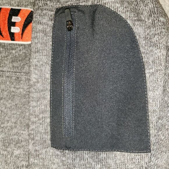 Men's Antigua Cincinnati Bengals Fleece-lined Pullover 1/4 Zip Sweater Sz Large - Picture 11 of 11